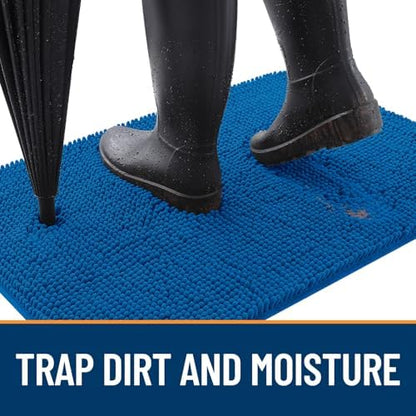 OLANLY Dog Door Mat for Muddy Paws 44x24, Super Absorbent Chenille Mud Mat - Image 2