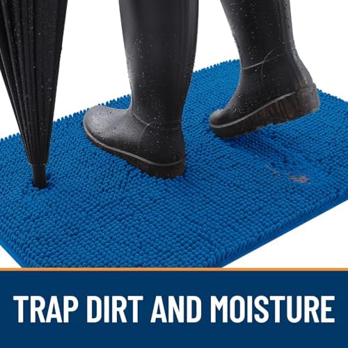 OLANLY Dog Door Mat for Muddy Paws 54x32, Super Absorbent Chenille Mud Mat - Image 2