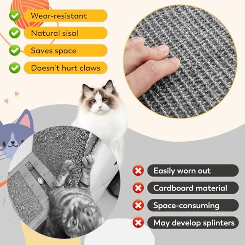 2PCS 23.6" x 15.7" Cat Scratcher Mat - Image 2