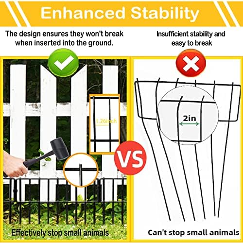 Animal Barrier Fence, Rustproof Metal Wire Garden Fence Border - Image 5