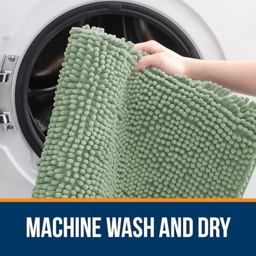 OLANLY Bathroom Runner Rugs 44x24, Extra Soft Absorbent Chenille Bath Rugs - Image 5