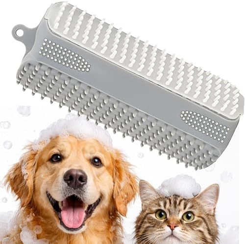 Triangular Wrap-Around Pet Grooming & Bath Brush by Unknown