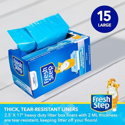 Fresh Step Drawstring Litter Liners, 2.5 ft x 17 in, 15 Ct - Image 6