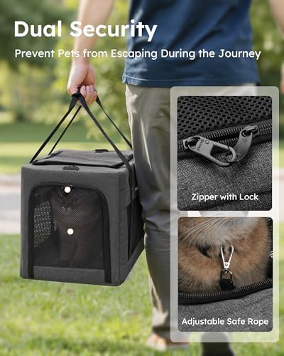 Pecute Cat Carrier, Portable Travel Pet Carrier - Image 5