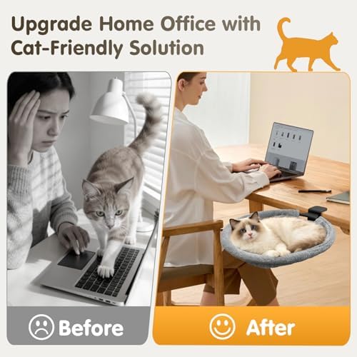 17.3" Extra Large Cat Desk Bed Cat Desk Hammock - Image 4