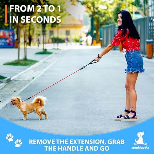 SparklyPets Double Dog Bungee Rope Leash - Image 5