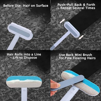 Pet Hair Remover for Furniture-17.3" Reusable Lint Brush for Dog & Cat Hair - Image 5