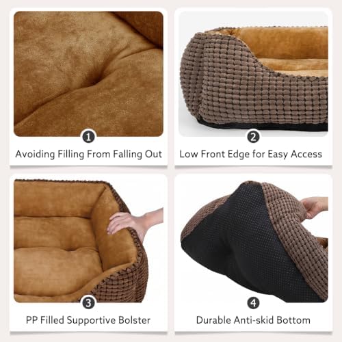 MIXJOY Dog Beds for Medium Dogs Washable, Rectangle Pet Bed Medium Size Dog - Image 5