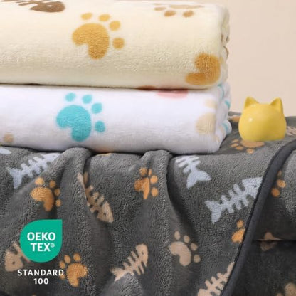 Luciphia 3 Pack Cute Cat Blankets Cozy Small Throw - Image 2