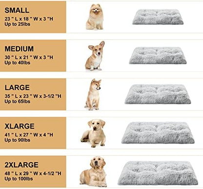 BFPETHOME Dog Beds for Large Dogs, Plush Dog Crate Bed Fluffy Cozy Kennel Pad - Image 4