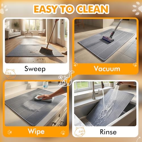 Silicone Cat Litter Mat for Litter Box, Scatter Control for Cat Litter - Image 6