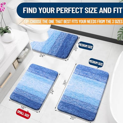 OLANLY Large Bathroom Rugs 60x40, Extra Soft Absorbent Microfiber Bath Rugs - Image 2