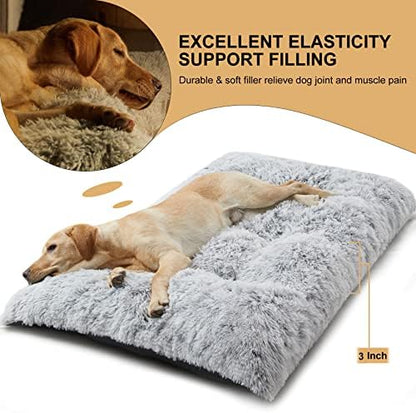 BFPETHOME Dog Beds for Large Dogs, Plush Dog Crate Bed Fluffy Cozy Kennel Pad - Image 5