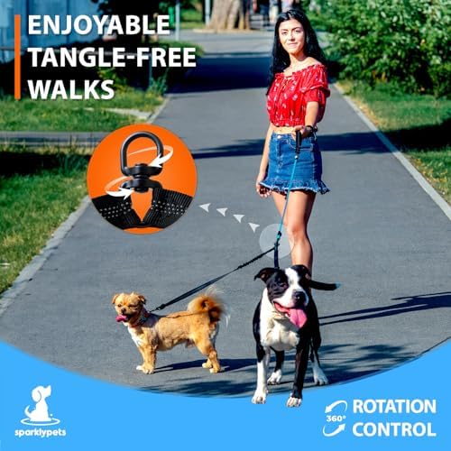 SparklyPets Double Dog Bungee Rope Leash - Image 2