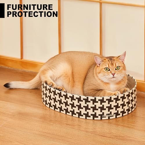 2-in-1 Cat Scratcher Cardboard Bed, Round Cat Scratching Pad Bowl - Image 4