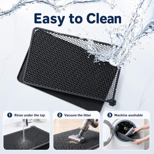 Silicone Cat Litter Mat 24x15" Double Layer Honeycomb Non-Slip - Image 4