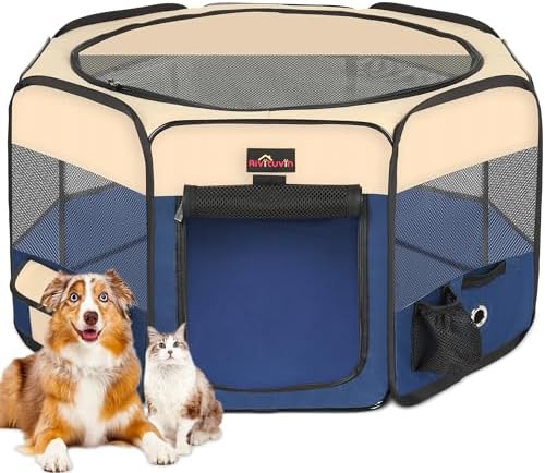 Aivituvin Dog Playpen Foldable Waterproof Pet Play Pens by Aivituvin