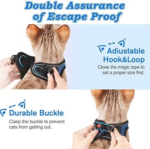 Cat Harness and Leash for Walking Escape Proof, Adjustable Kitten Vest Harness - Image 6
