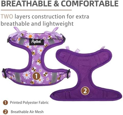 PUPTECK Dog Harness and Leash Set Small Sized, Step in No Pull Adjustable Puppy - Image 2