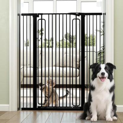 keny 51" Extra Tall Pet Gate, 29.7"-46" Wide Adjustable Cat Gate by keny