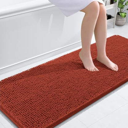 OLANLY Bathroom Runner Rugs 59x24, Extra Soft Absorbent Chenille Bath Rugs by OLANLY