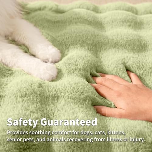 SOMAHE Soft Faux Fur Pet Blanket, Medium 28x22 Fruit Green - Image 3