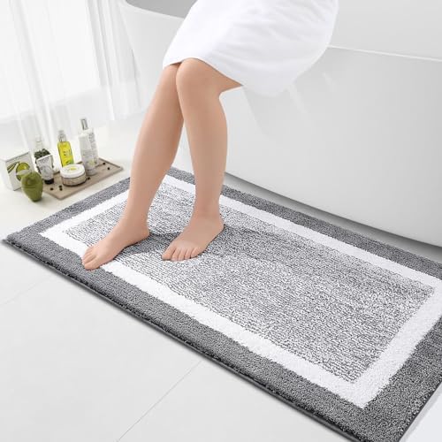 OLANLY Large Bathroom Rugs 40x24, Soft Absorbent Microfiber Bath Rugs by OLANLY