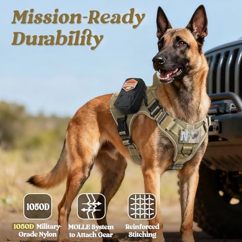 rabbitgoo Tactical Dog Harness for Large, Heavy Duty Military No Pull Vest - Image 6