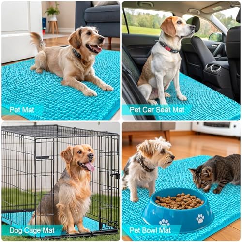 OLANLY Dog Door Mat for Muddy Paws 45x27, Super Absorbent Chenille Mud Mat - Image 7