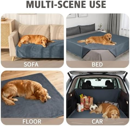 Ameritex Pet Bed Blanket Reversible 100% Waterproof Velvet Super Soft - Image 2