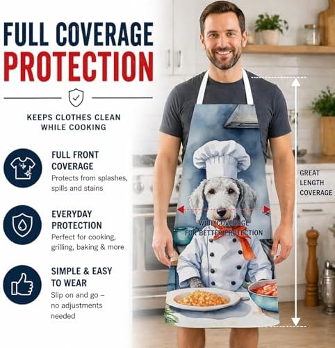 Caroline's Treasures Bedlington Terrier The Chef Apron Cooking Kitchen Server - Image 3