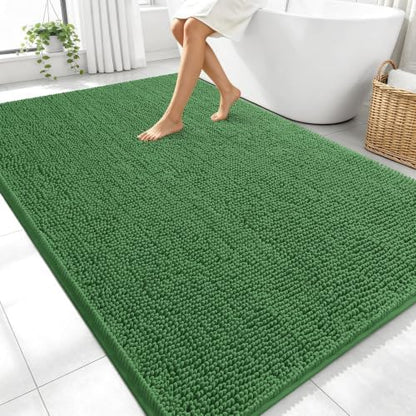 OLANLY Large Bathroom Rugs 70x46, Extra Soft Absorbent Chenille Bath Rugs by OLANLY