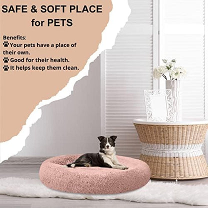 SAVFOX 54 inches Calming Donut Dog Bed - Image 6