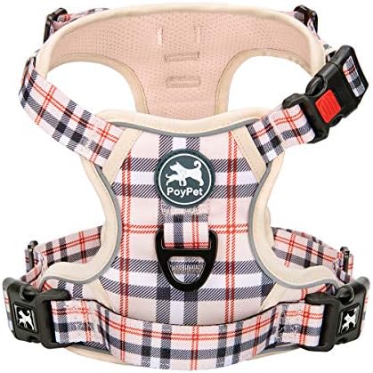 PoyPet Plaid Dog Harness Small, No Pull Vest by PoyPet