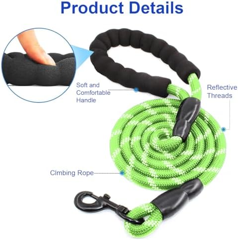 MingXpets Double Dog Leash, 360° Swivel Tangle Free Bungee Walking Training - Image 4