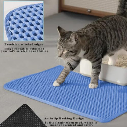 Cat Litter Mat, Double Layer Cat Litter Box Mat - Image 4