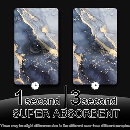 Bath Mat Rug, Gilt Marble Non Slip Quick Dry Super Absorbent Thin Bathroom Rugs - Image 6