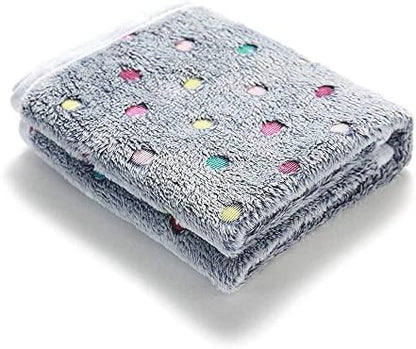 1 Pack 3 Blankets Super Soft Cute Dot Pattern Pet Blanket Flannel Throw - Image 3