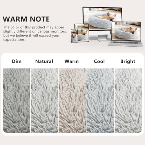 MIXJOY Calming Cat Beds for Indoor Cats, Fluffy Small Cat Cuddler Bed, - Image 5