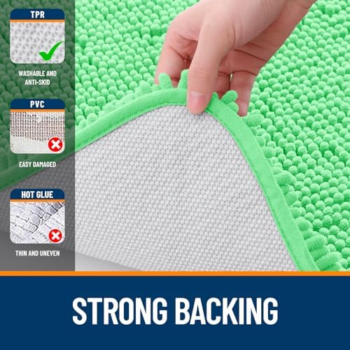 OLANLY Bathroom Runner Rugs 59x24, Extra Soft Absorbent Chenille Bath Rugs - Image 6