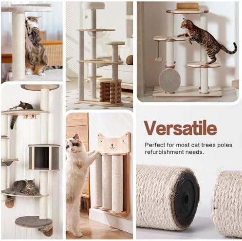 OSPNIEEK 4 PCS M8 Cat Scratching Post Replacement, 15.7“ 7.9" Natural Sisal - Image 7