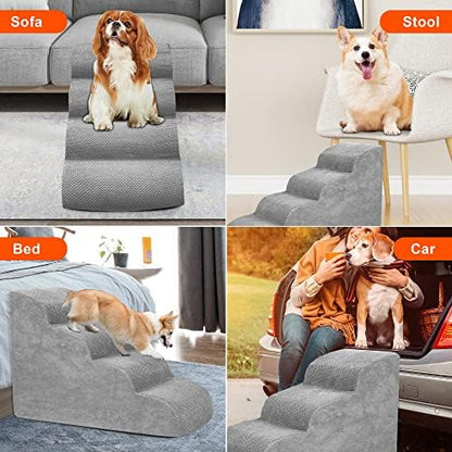 Dog Stairs for Small Dogs, High Density Foam Dog Steps, Extra Wide Non-Slip Pet - Image 7