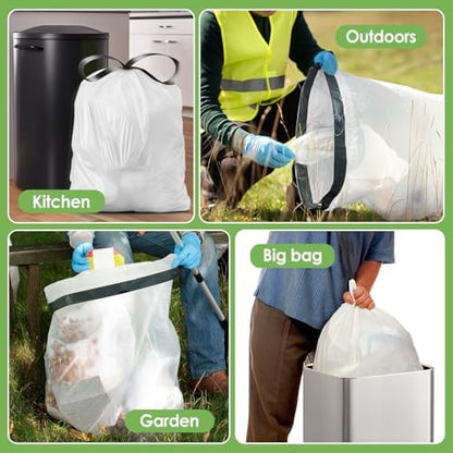Teivio 20 Gallon 60 Counts Large Drawstring Trash Bags Strong Tall Kitchen - Image 7