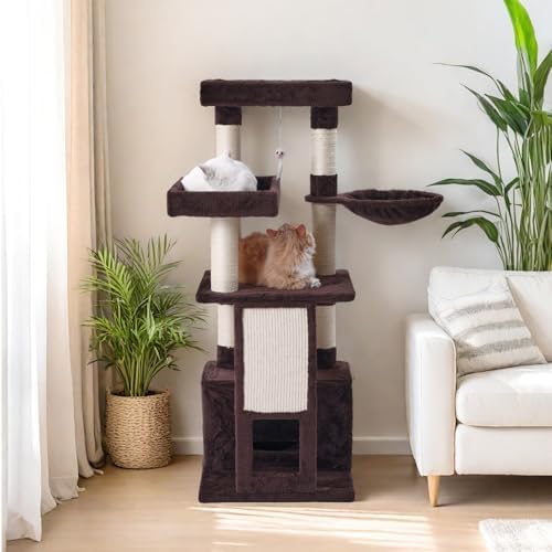 51 in Multi-Level Cat Tree Tower Space Saving Indoor Cat Playhouse by Unknown