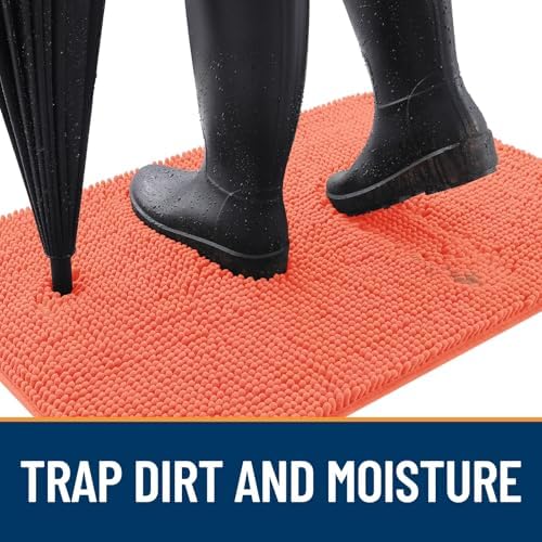 OLANLY Dog Door Mat for Muddy Paws 47x17, Super Absorbent Chenille Mud Mat - Image 2