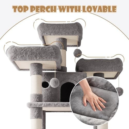 SHA CERLIN 81 Inches Extra Large Cat Tree - Image 4