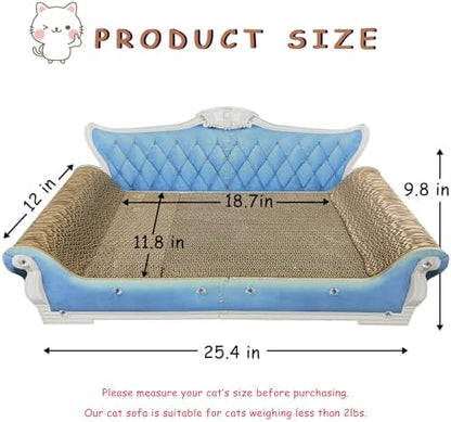 Luxury Cardboard Cat Scratcher Sofa Bed, Couch Shaped Scratching Board - Image 3