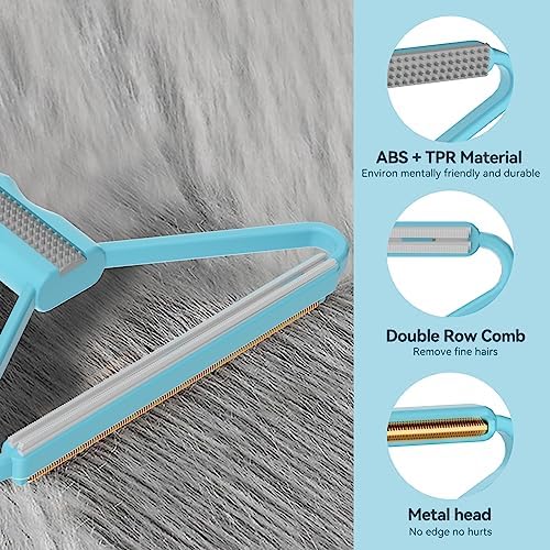 Pet Hair Remover 3-Pack, Dog Cat Fur Tool, Portable Carpet Scraper - Image 4