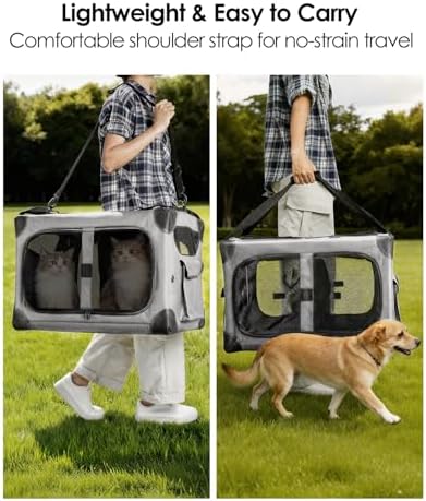 Extra Large 2-Cat Foldable Pet Travel Carrier - Image 6