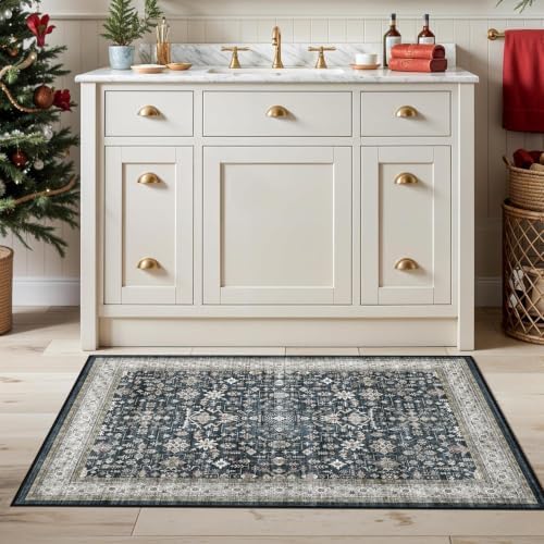 Floral Hallway Runner entryway Rug 2x5 - Image 4